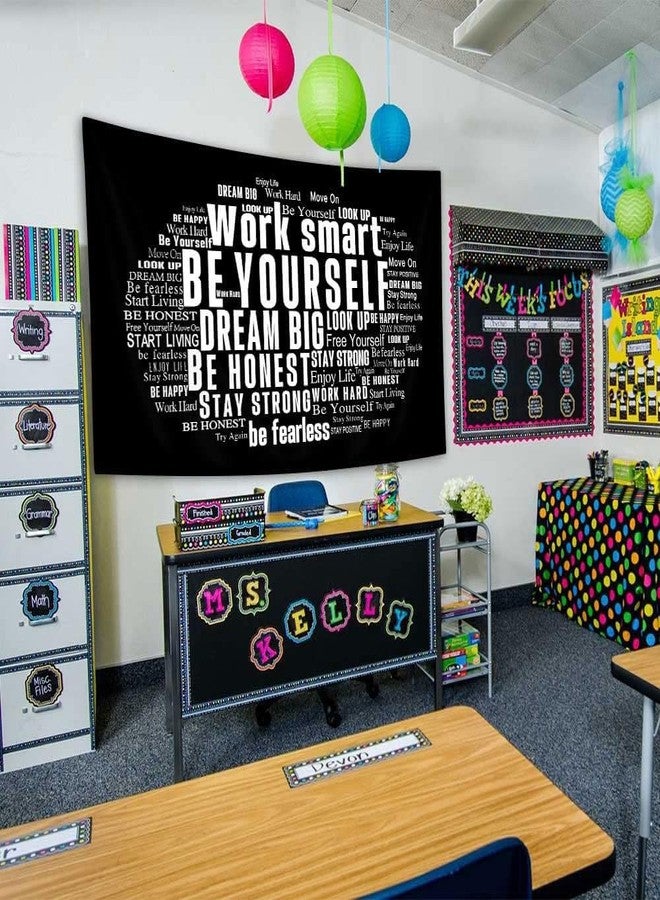Drgilau Inspirational Quotes Tapestry, Motivational Tapestry Positive Saying Classroom Wall Decor Black White Inspirational Tapestries for Office, Encouraging Work Life Wall Hanging Decor for College Dorm - Image 2